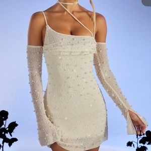 Oh Polly Soho embellished corset mini dress